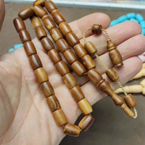  Fıçı Kesim Cilasız Kuka Tespih 9x13mm